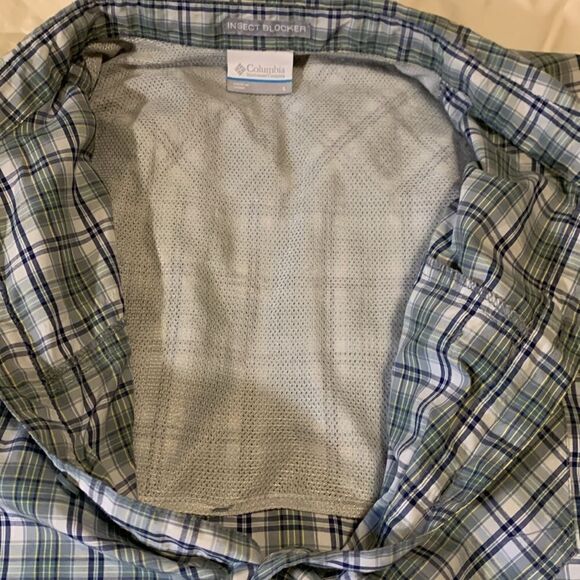 COLUMBIA, insect blocker, long sleeve, button down, mesh vent back - Picture 6 of 12